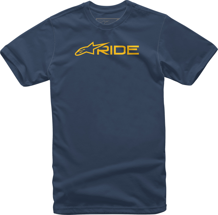 Alpinestars Ride 3.0 T-Shirt (MEDIUM) (NAVY/GOLD)