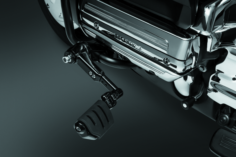 Kuryakyn Gloss Black Ergo Iii Trident Dually Iso-Pegs Fits Honda Gl1800 F6B Valk