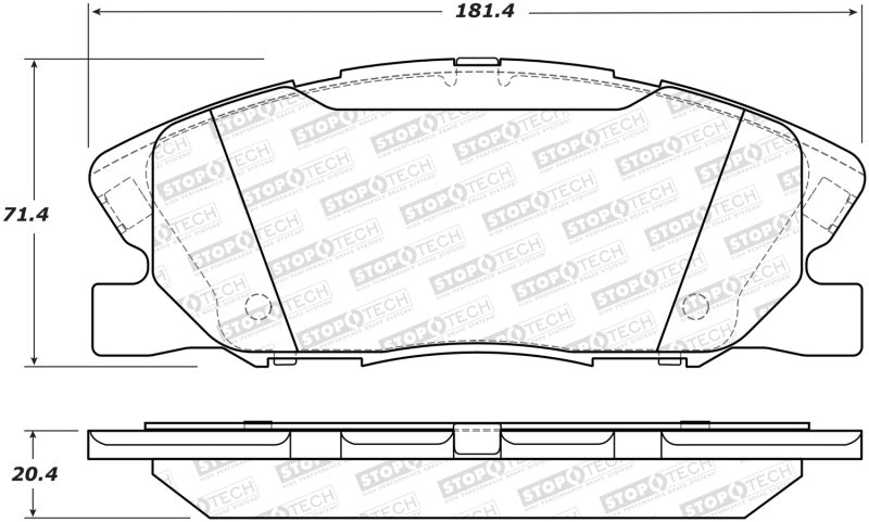 StopTech Sport Brake Pads w/Shims and Hardware Front 309.1767