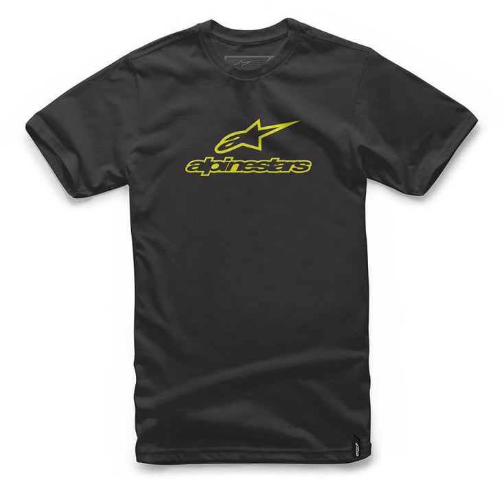 Alpinestars Always Tee Black/Hi-Vis Yellow Lg 1037-72102-1055-L