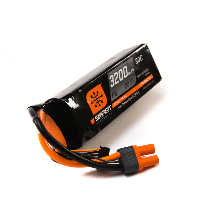 Spektrum SMART 3200mAh 6S 22.2V Smart LiPo 30C IC5 SPMX32006S30 Airplane Batteries