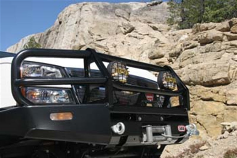ARB 4x4 Accessories Black Chevrolet Silverado Deluxe Bull Bar Winch Mount Bumper - 3462020 Fits select: 2003-2006 CHEVROLET AVALANCHE
