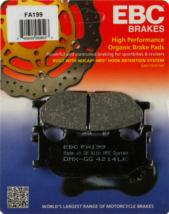 EBC Standard Brake Pads (Front) Compatible With 09-17 YAMAHA FZ6R