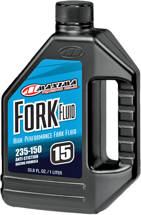 Maxima (59901-15) 235/150 Grade 15WT Zero Drag Formula Racing Fork Fluid - 1 Liter, black