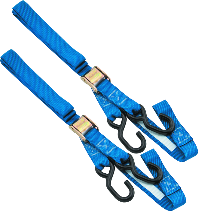 Bikemaster Integrated Soft Hook Tiedowns 1-1/2 In Blue 100518