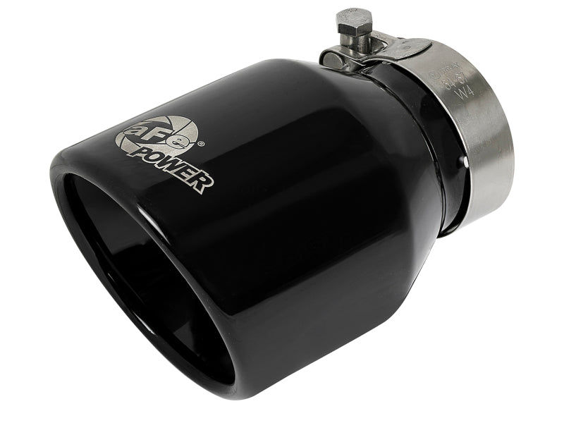 aFe MACH Force-Xp 409 SS Clamp-On Exhaust Tip 2.5in. Inlet / 4in. Outlet / 6in. L Black 49T25404-B06