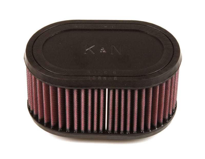 K&N Universal Clamp-On Air Filter: High Performance, Premium, Washable, Replacement Engine Filter: Flange Diameter: 1.875 In, Filter Height: 3 In, Flange Length: 0.625 In, Shape: Oval, R-0990