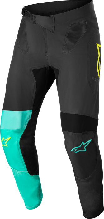 Alpinestars Supertech Blaze Pants Blk/Pastel Grn/Ylw Fluo Sz 32 3720422-1645-32