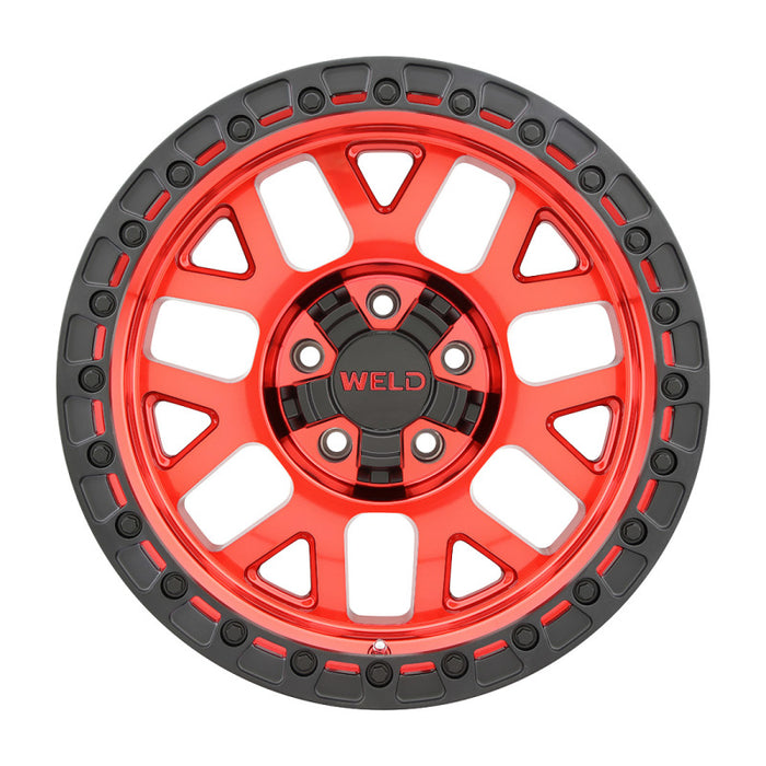 Weld Off-Road W133 17X9 Cinch 5X114.3 5X127 ET-12 BS4.50 Candy Red / Satin Black Ring 78.1 W13379026450