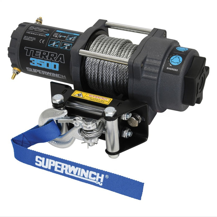 SUPERWINCH 1135260 3500 lbs Winch Roller Fairlead 32ft Steel Rope