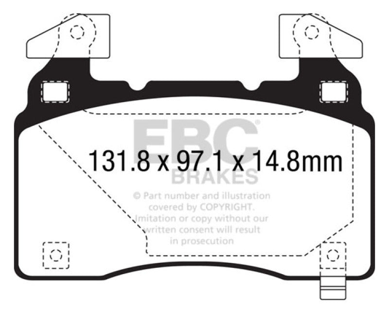 EBC 11-15 Chevrolet Camaro (5th Gen) 6.2 Ultimax2 Front Brake Pads UD1474