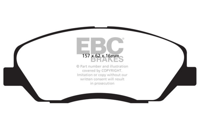 EBC 2017-2018 Hyundai Santa Fe (DM) 3.3L Ultimax2 Front Brake Pads UD1917