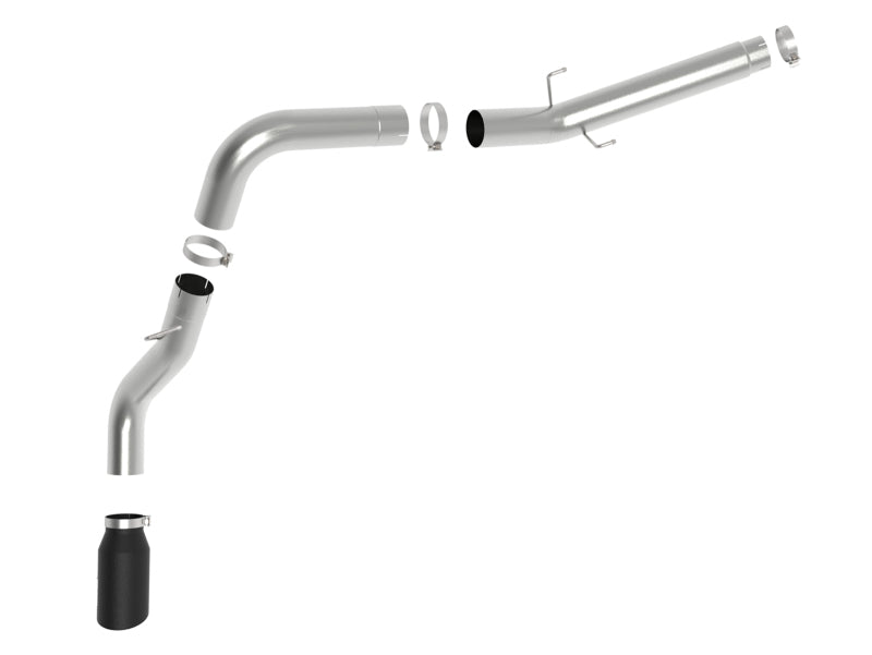 aFe Large Bore-HD 5in 409SS DPF-Back Exhaust System w/Black Tip 19-20 Ram Diesel Trucks L6-6.7L (td) 49-42075-B