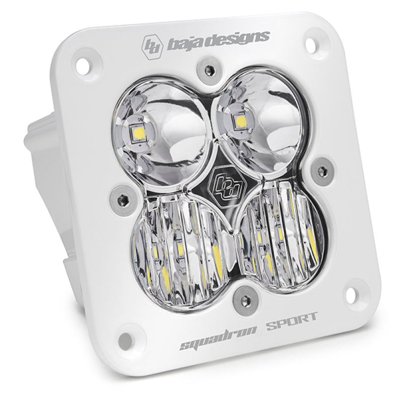 Baja Designs Squadron Sport Driving/Combo Pattern Flush Mount White LED Light Pod Clear 551003WT