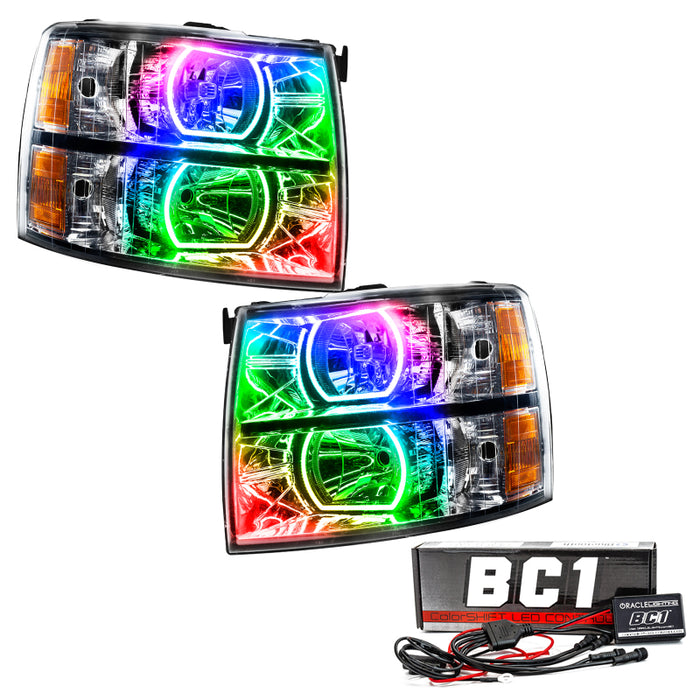 Oracle 07-13 Chevrolet Silverado SMD HL Square ColorSHIFT w/ BC1 Controller SEE WARRANTY 8188-335