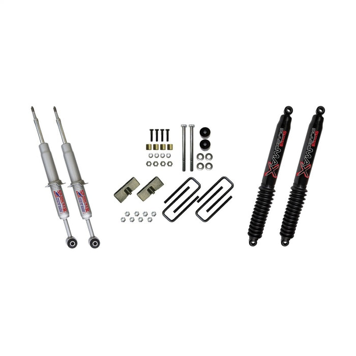 Skyjacker 3in Performance Struts & Rear Blocks U-bolts w/ Black MAX Shocks HL30STBB