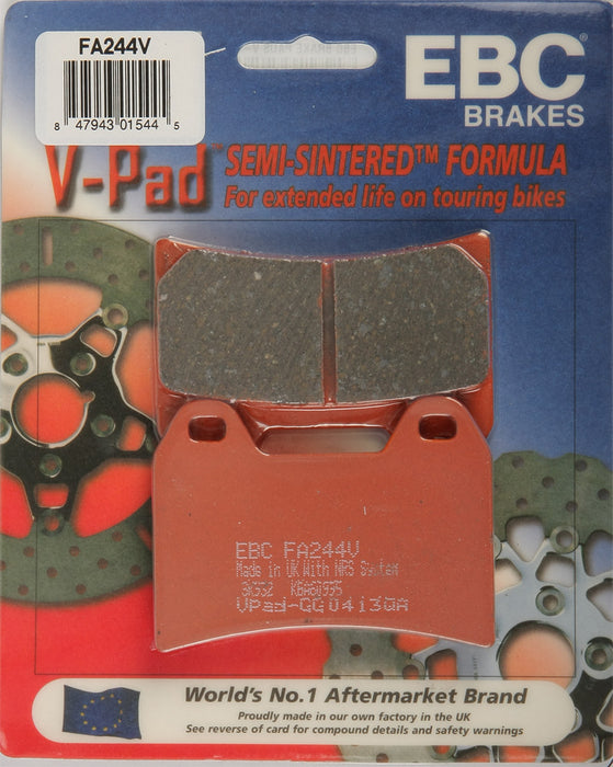 EBC Brakes FA244V Semi Sintered Disc Brake Pad