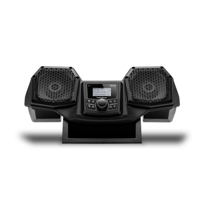 Rockford Fosgate RNGR18-STG1 Audio Kit: All-In-One Dash Housing Pre-installed with PMX-1 Receiver and 5.25" Speakers for Select Polaris Ranger Models (2018 - 2022)