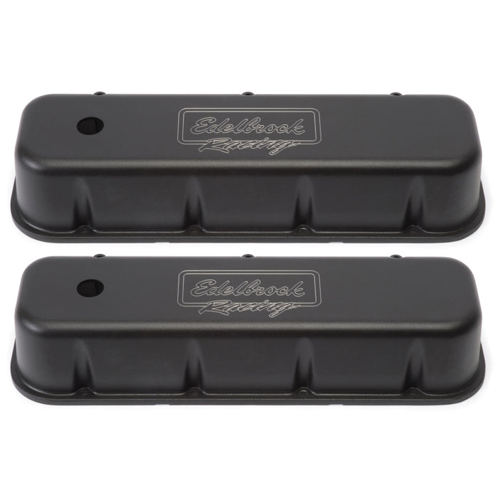 Edelbrock Valve Cover Victor Series Chevrolet 1965 and Later 396-502 V8 Tall Black 41803