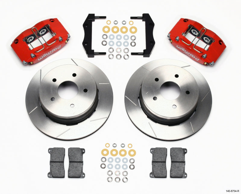 Wilwood Dynapro Radial Rear Kit 12.19in Drilled Red 2004-2006 Pontiac GTO 140-8754-R