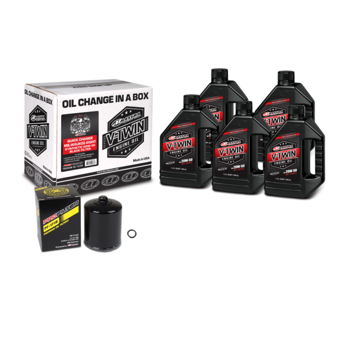 Maxima Racing Oils 90-129015B Black Quick Change Milwaukee-Eight Synthetic