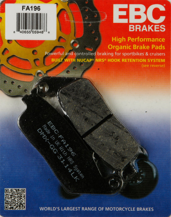 EBC Brakes FA196 Disc Brake Pad Set