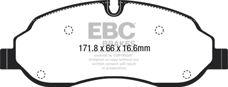 EBC 2015+ Fits Ford Transit 150 Srw Yellowstuff Front Brake Pads DP42221R