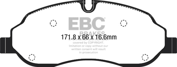 EBC 2015+ Fits Ford Transit 150 Srw Yellowstuff Front Brake Pads DP42221R