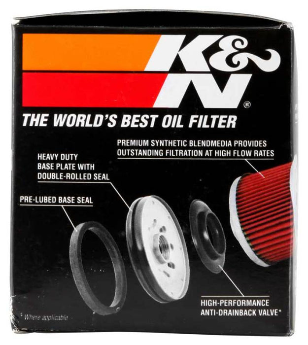 K&N Motorcycle Oil Filter: High Performance, Premium, Designed To Be Used With