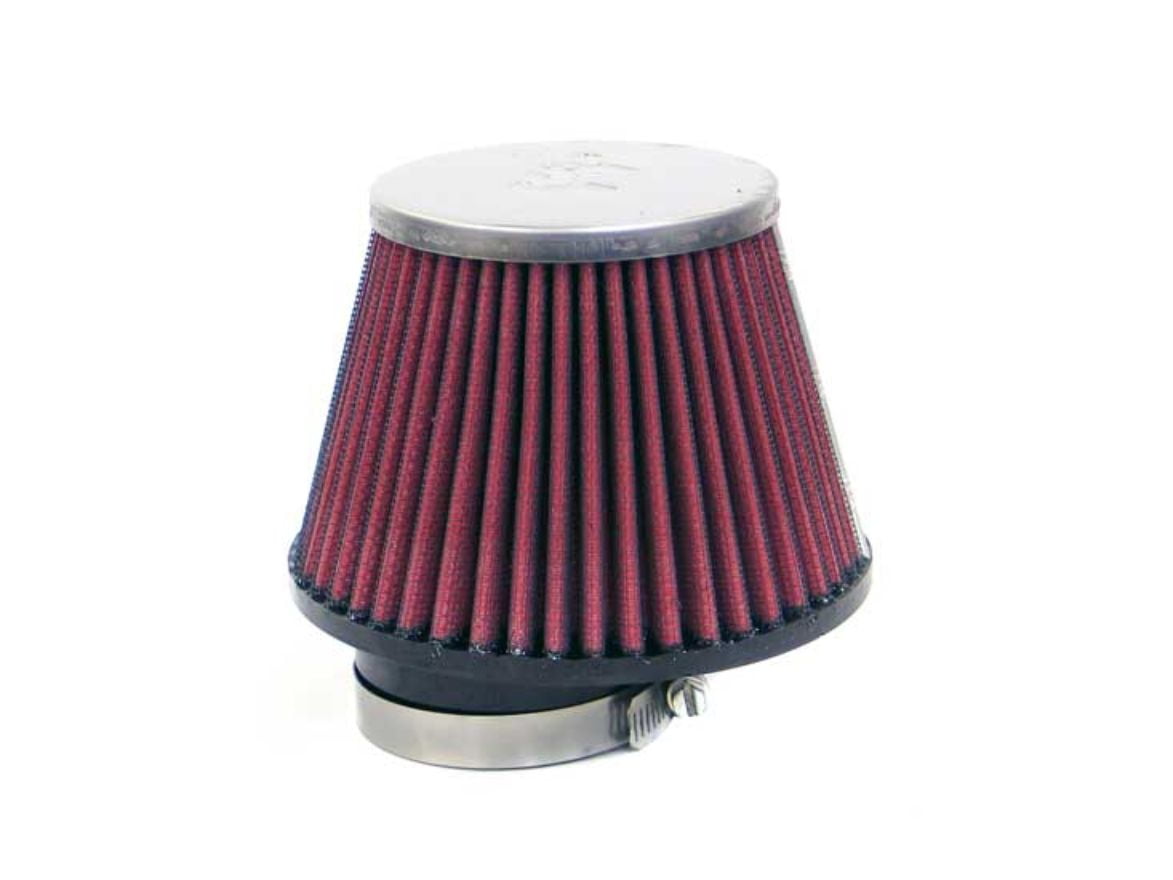 K&N Universal Clamp-On Air Filter: High Performance, Premium, Replacement Engine Filter: Flange Diameter: 2 In, Filter Height: 3.6875 In, Flange Length: 1.375 In, Shape: Round Tapered, RC-9920