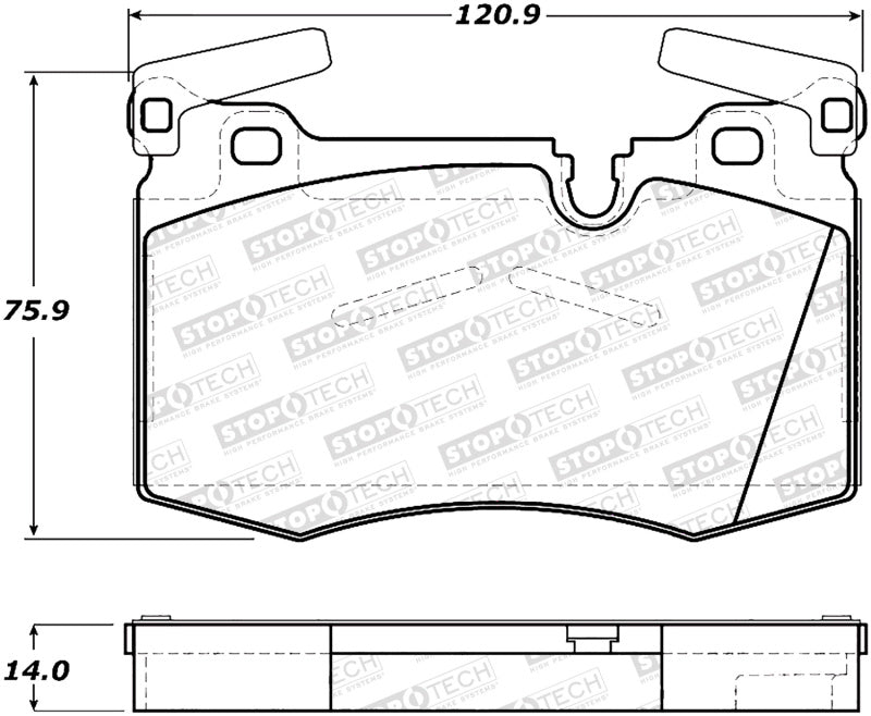 StopTech Sport Brake Pads w/Shims and Hardware Front 309.1403