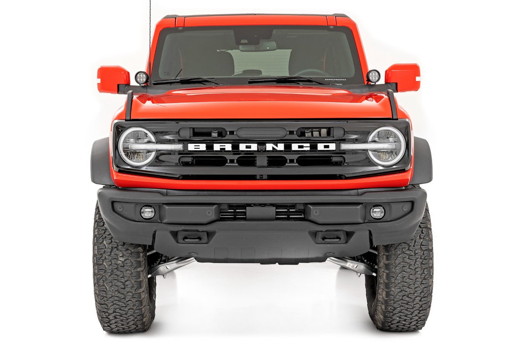 Rough Country Led Light Kit Ditch Mount 3.5" Black Round Pair Amber Drl Ford Bronco (21-23) 71078