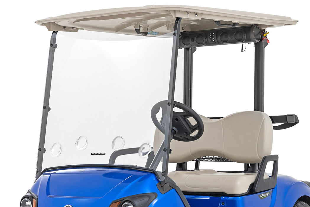 Rough Country Vented Full Windshield Scratch Resistant Yamaha Drive2 Golf Cart 98202240