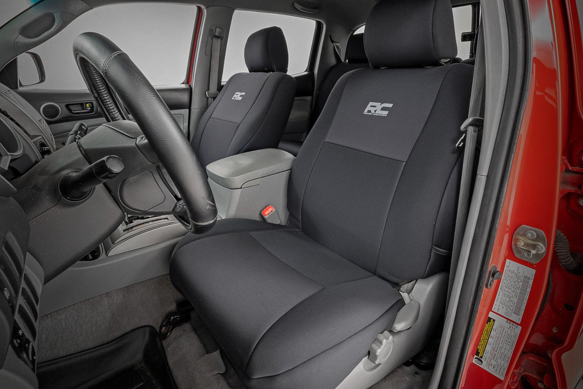 Rough Country Seat covers FR & RR Crew Cab Fits toyotaTacoma 2WD/4WD (05-15) 91052