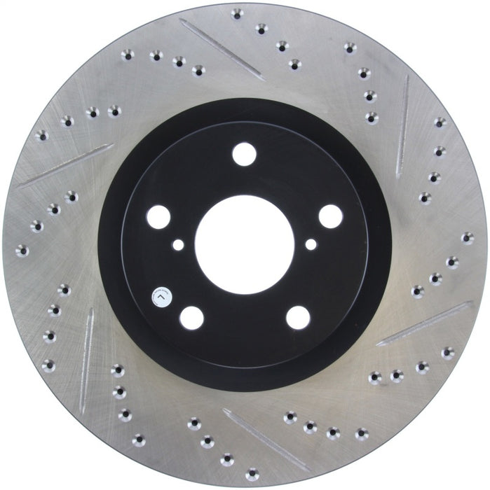 Stoptech Sport Drilled & Slotted Brake Rotor; Front Left 127.44103L