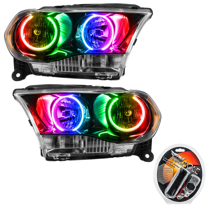 Oracle 11-13 Compatible with Dodge Durango SMD HL Halogen Black ColorSHIFT SEE WARRANTY 7102-330