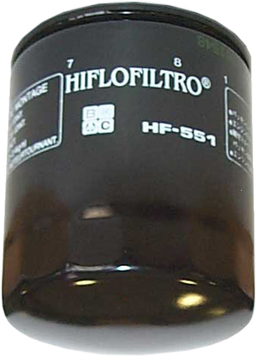 Hiflofiltro HF551 Premium Oil Filter, Black