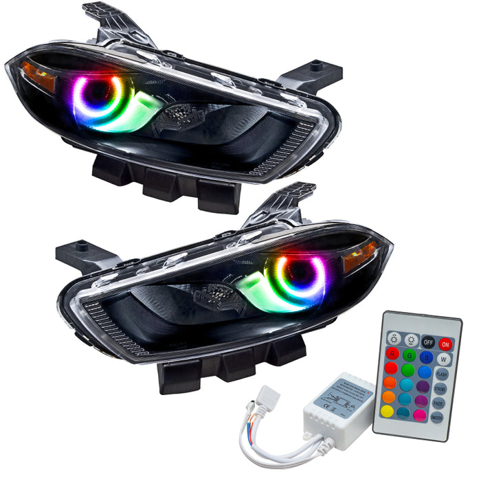 Oracle 13-14 Compatible with Dodge Dart (HID Style) SMD HL Black ColorSHIFT w/ Simple Controller SEE WARRANTY 7142-504