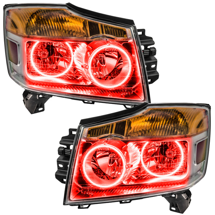 Oracle Lighting 08-15 Compatible with Nissan Armada Pre-Assembled LED Halo Headlights -Red SEE WARRANTY 8106-003