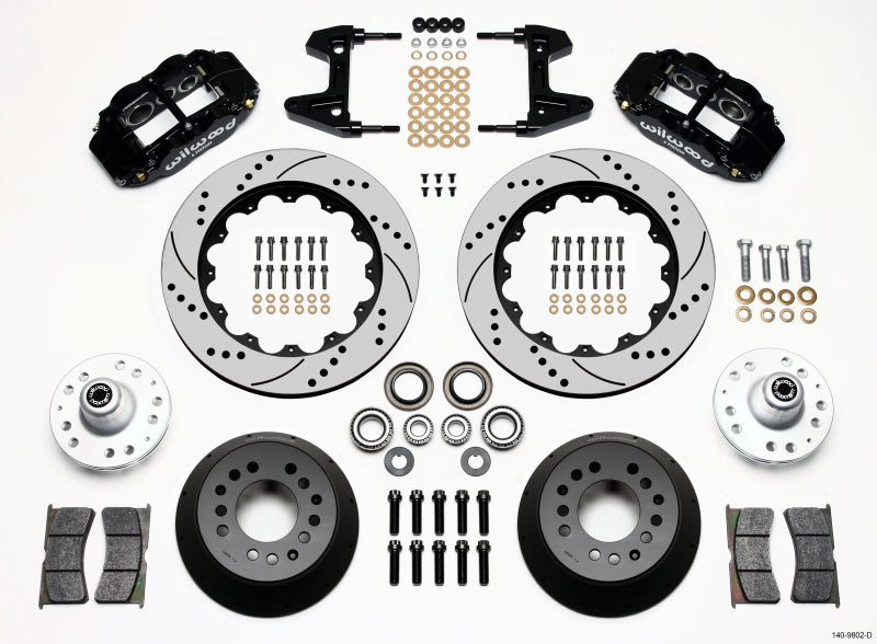 Wilwood Narrow Superlite 6R Front Hub Kit 14.00in Drilled 74-80 Pinto/Mustang II Disc Spindle only 140-9802-D