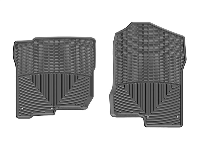 WeatherTech 2017+ Compatible with Nissan Titan (Heating Vents Under Front Row Seats) Front Rubber Mats Black W455