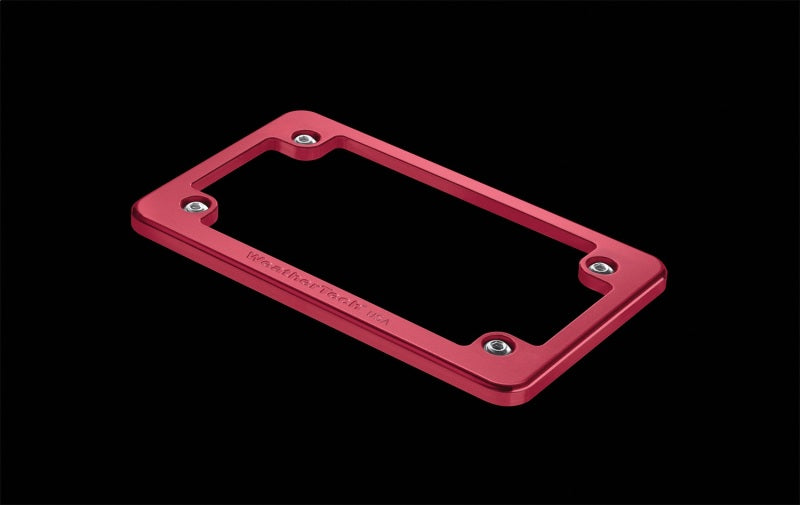 WeatherTech Motorcycle Billet Plate Frames Red 8AMPF4