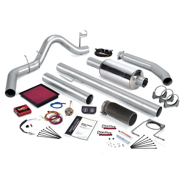 Banks Power 01 Compatible with Dodge 5.9L 245Hp Ext Cab Stinger System SS Single Exhaust w/ Chrome Tip 49367