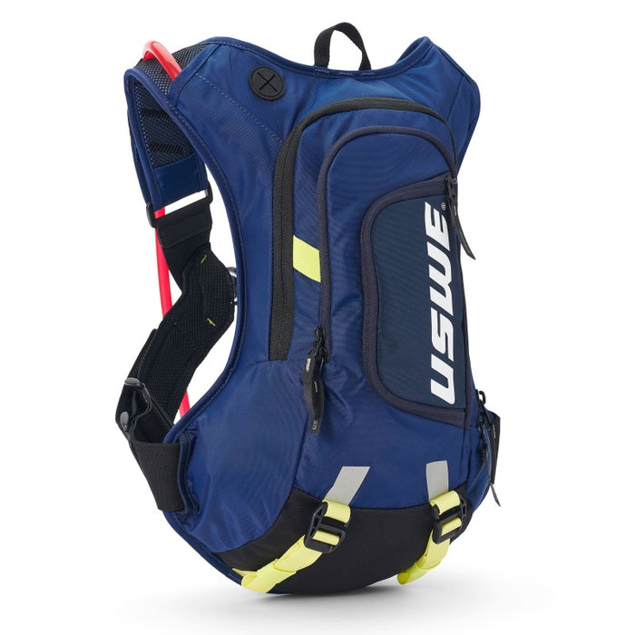 Uswe Raw 8L Hydration Pack With 3.0L/ 100Oz Water Bladder, A High End, Bounce Free Backpack For Enduro And Off-Road Motorcycle, Black Blue 2083439