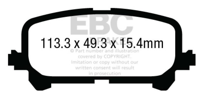 EBC Brakes Greenstuff 6000 Series Heavy Duty 4x4/SUV/Light Truck Brake Pad Set Fits select: 2014-2017 ACURA MDX