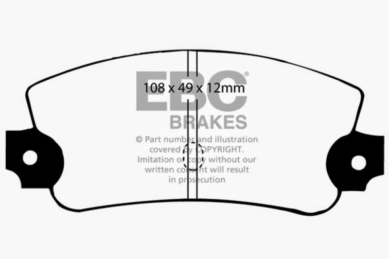 EBC 75-81 Lancia Beta 1.8L Greenstuff Rear Brake Pads DP2231