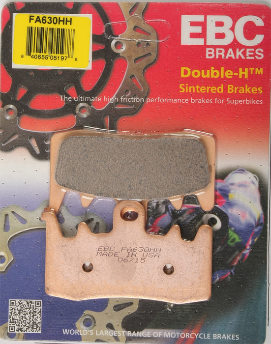 EBC Brakes FA630HH Double-H Series Sintered Disc Brake Pad, Black, 1x1x1