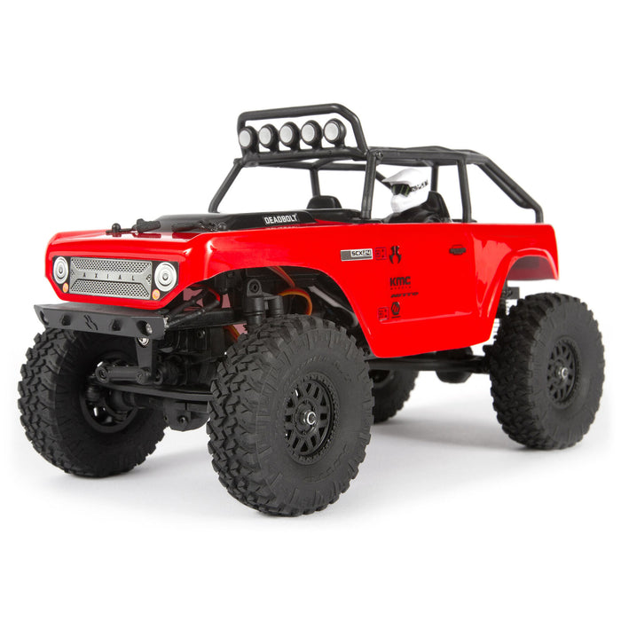 Axial 1/24 SCX24 Deadbolt 4 Wheel Drive Rock Crawler Brushed RTR Ready to Run Red AXI90081T1 Trucks Electric RTR Other
