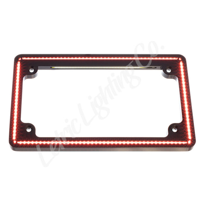 Letric Lighting Co Perfect Plate Light Gloss Blk Red Turns Flh/Flt `14-Up LLC-PPL-G10