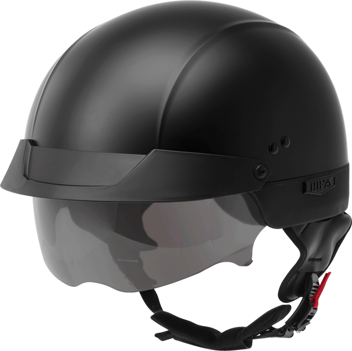 GMAX HH-75 Motorcycle Street Half Helmet (Matte Black, Large)